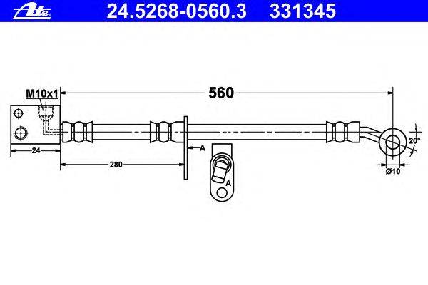 Тормозной шланг ATE 331345