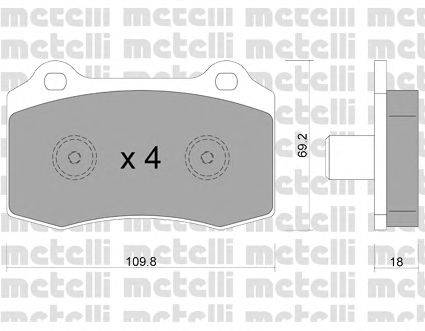 Комплект тормозных колодок, дисковый тормоз METELLI 22-0251-5