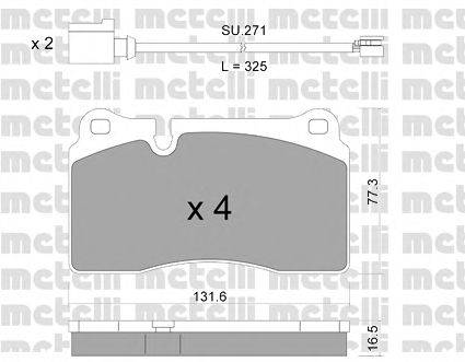 Комплект тормозных колодок, дисковый тормоз METELLI 22-0659-1K