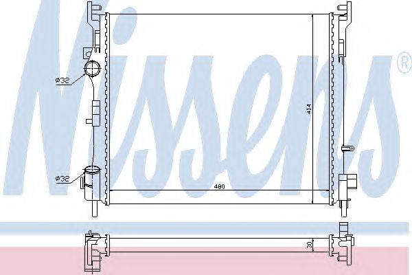 Радиатор, охлаждение двигателя NISSENS 67229