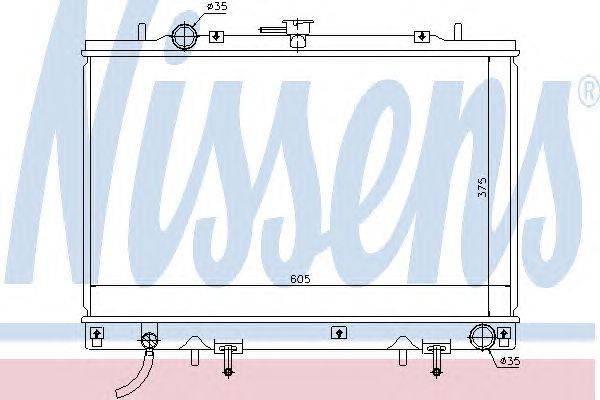 Радиатор, охлаждение двигателя NISSENS 68157