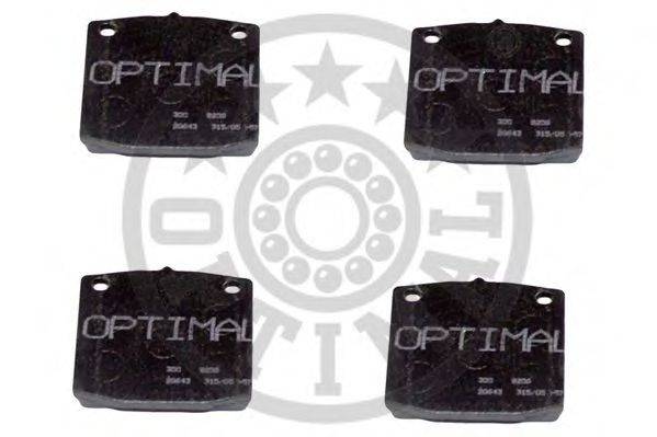 Комплект тормозных колодок, дисковый тормоз OPTIMAL 9206