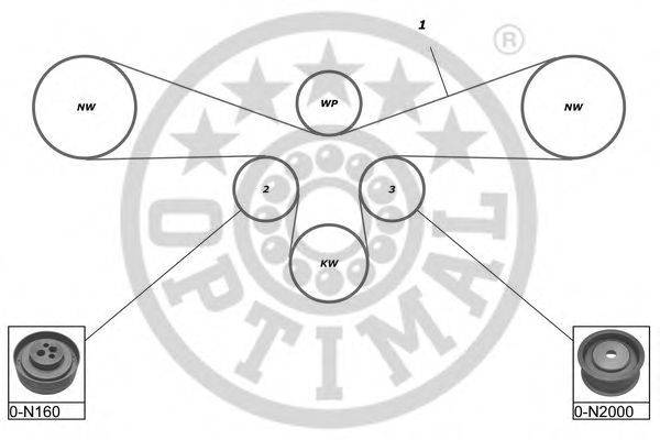 Комплект ремня ГРМ OPTIMAL SK-1376