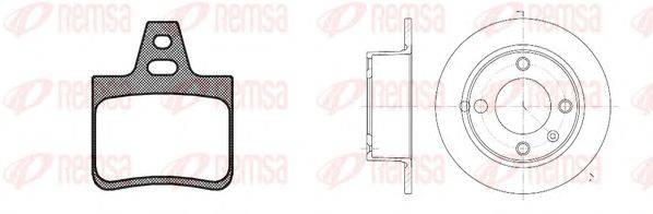 Комплект тормозов, дисковый тормозной механизм REMSA 8102.00