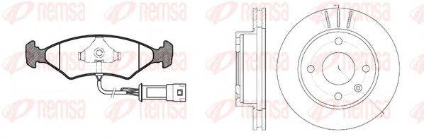 Комплект тормозов, дисковый тормозной механизм REMSA 8119.03