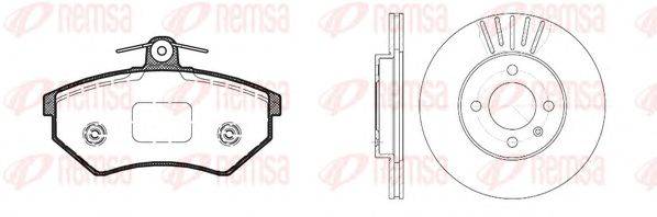 Комплект тормозов, дисковый тормозной механизм REMSA 8134.01