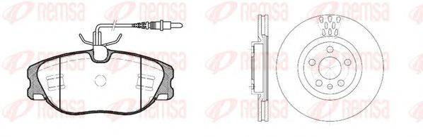 Комплект тормозов, дисковый тормозной механизм REMSA 8305.00