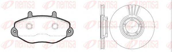 Комплект тормозов, дисковый тормозной механизм REMSA 8392.00