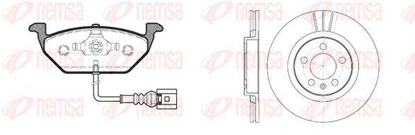 Комплект тормозов, дисковый тормозной механизм REMSA 863301