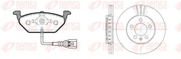 Комплект тормозов, дисковый тормозной механизм REMSA 8633.09