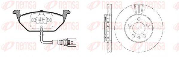 Комплект тормозов, дисковый тормозной механизм REMSA 8633.10