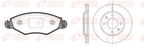 Комплект тормозов, дисковый тормозной механизм REMSA 8643.03