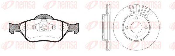 Комплект тормозов, дисковый тормозной механизм REMSA 8766.00