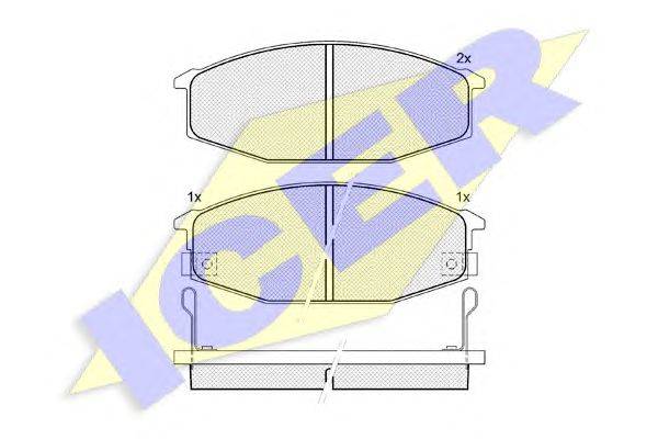 Комплект тормозных колодок, дисковый тормоз SPIDAN 31007
