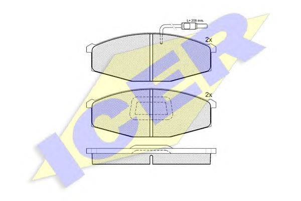 Комплект тормозных колодок, дисковый тормоз REMSA 12902