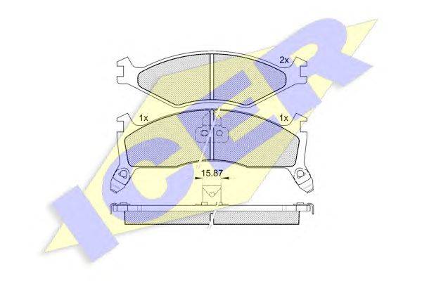 Комплект тормозных колодок, дисковый тормоз LÖBRO 32708