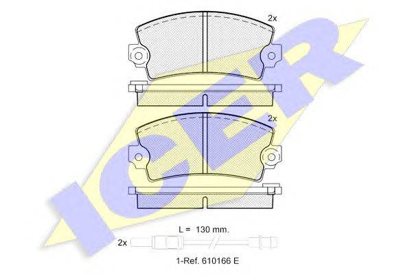 Комплект тормозных колодок, дисковый тормоз REMSA 02196