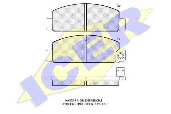 Комплект тормозных колодок, дисковый тормоз MAZDA 1243-49-230