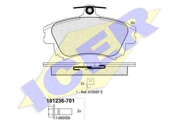 Комплект тормозных колодок, дисковый тормоз LÖBRO 32732