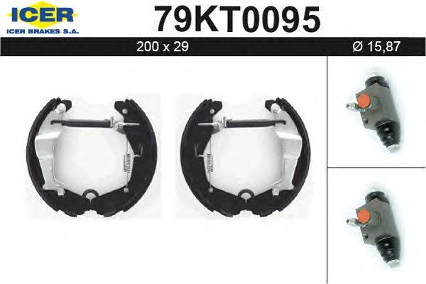 Комплект тормозных колодок ICER 79KT0095