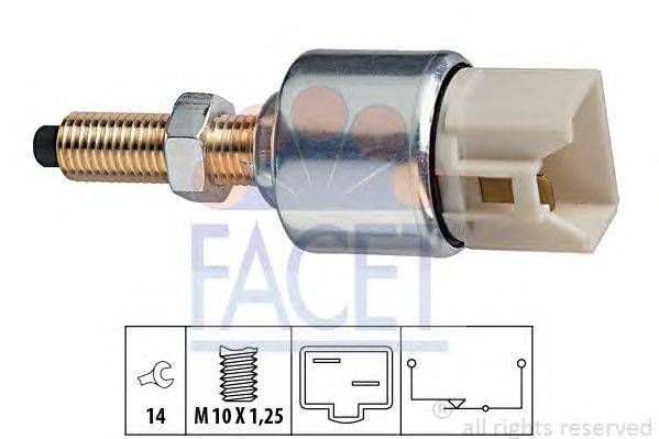 Выключатель фонаря сигнала торможения; Выключатель, привод сцепления (Tempomat) FACET 7.1092