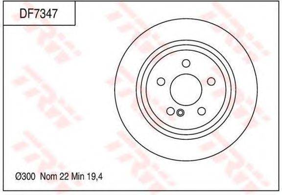 Тормозной диск TRW DF7347