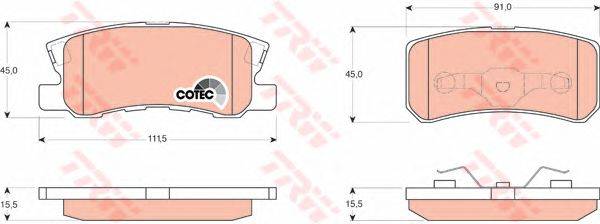 Комплект тормозных колодок, дисковый тормоз TRW 23583