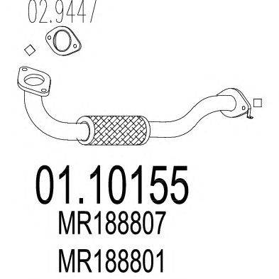 Труба выхлопного газа MTS 0110155