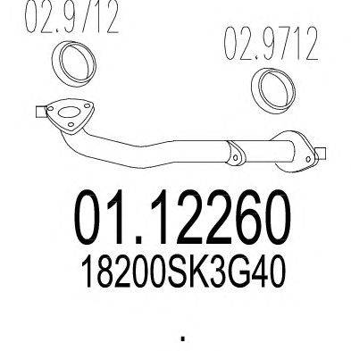 Труба выхлопного газа MTS 01.12260