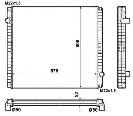 Радиатор, охлаждение двигателя NRF 58249