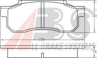 Комплект тормозных колодок, дисковый тормоз A.B.S. 21005