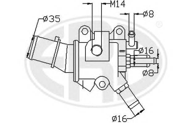 Термостат, охлаждающая жидкость ERA 350122