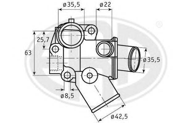 Термостат, охлаждающая жидкость ERA 350142