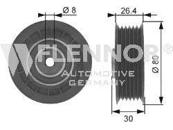 Паразитный / ведущий ролик, поликлиновой ремень FLENNOR FU24991
