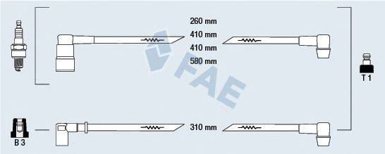 Комплект проводов зажигания FAE 85470