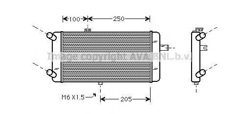 Радиатор, охлаждение двигателя AVA QUALITY COOLING AI2064