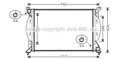 Радиатор, охлаждение двигателя AVA QUALITY COOLING AI2203