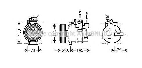 Компрессор, кондиционер AVA QUALITY COOLING AIK343