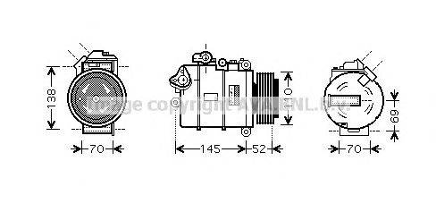 Компрессор, кондиционер AVA QUALITY COOLING BWK336