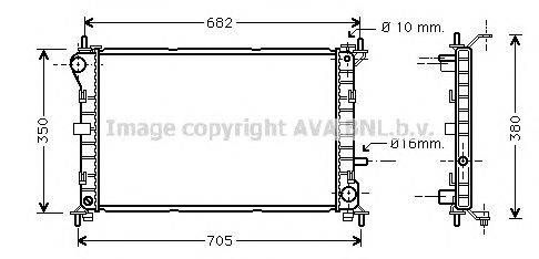 Радиатор, охлаждение двигателя AVA QUALITY COOLING FD2264