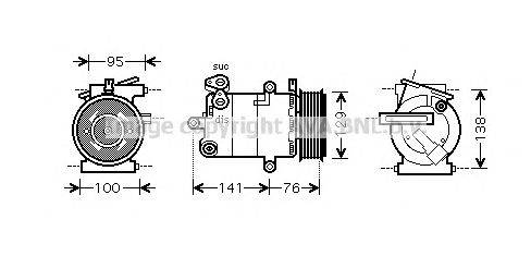 Компрессор, кондиционер AVA QUALITY COOLING FDAK417