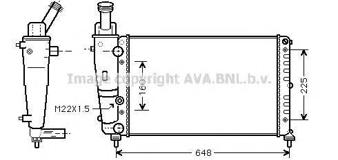 Радиатор, охлаждение двигателя AVA QUALITY COOLING LC2082