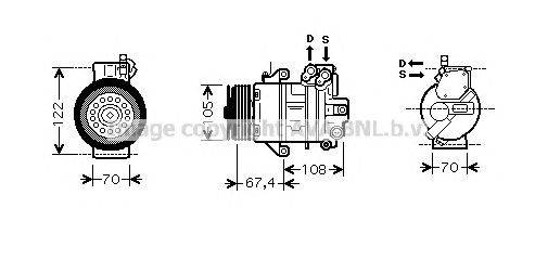 Компрессор, кондиционер AVA QUALITY COOLING MCK009