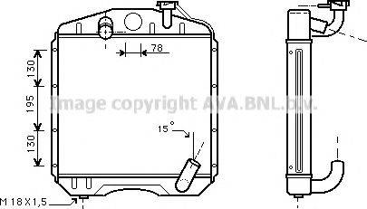 Радиатор, охлаждение двигателя AVA QUALITY COOLING ME2112