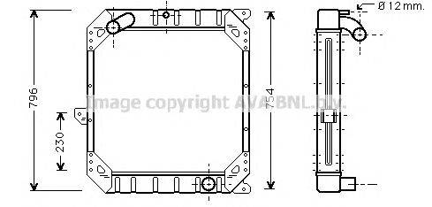 Радиатор, охлаждение двигателя AVA QUALITY COOLING ME2119