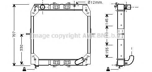 Радиатор, охлаждение двигателя AVA QUALITY COOLING ME2165