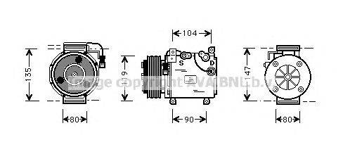 Компрессор, кондиционер AVA QUALITY COOLING MTAK020