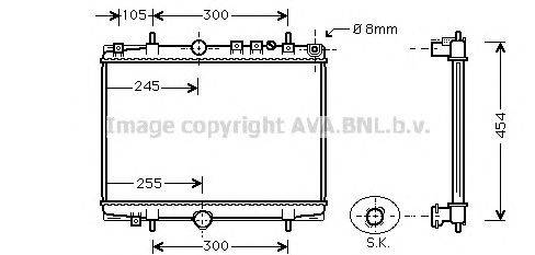 Радиатор, охлаждение двигателя AVA QUALITY COOLING PE2234