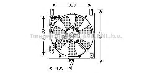 Вентилятор, охлаждение двигателя AVA QUALITY COOLING SZ7504