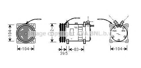 Компрессор, кондиционер AVA QUALITY COOLING UVAK077